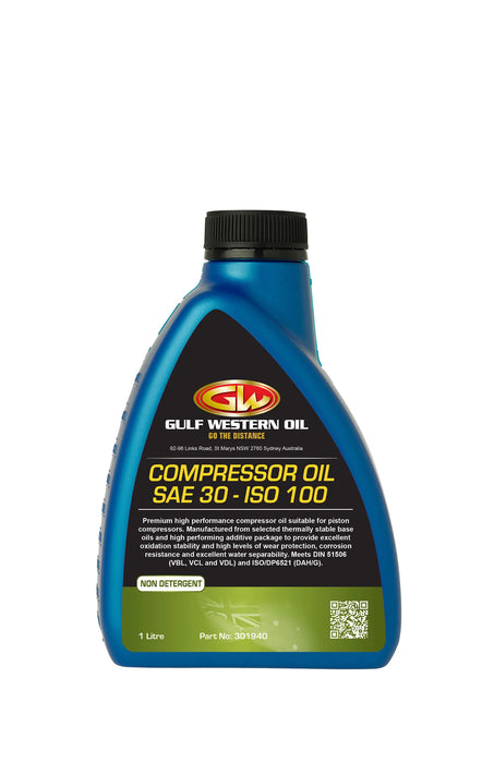 Gulf Western Compressor Oil SAE 30 – 1L (301940)