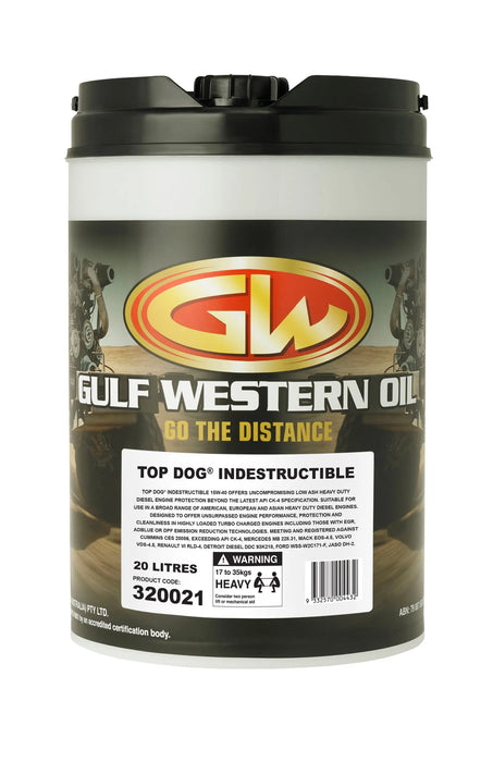 Gulf Western Top Dog® Indestructible 15W-40 – 20L (320021)