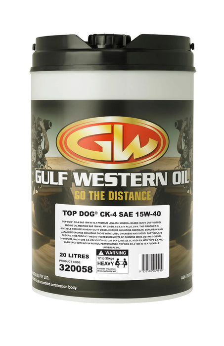 Gulf Western Top Dog® CK-4 15W-40 – 205L (300058)