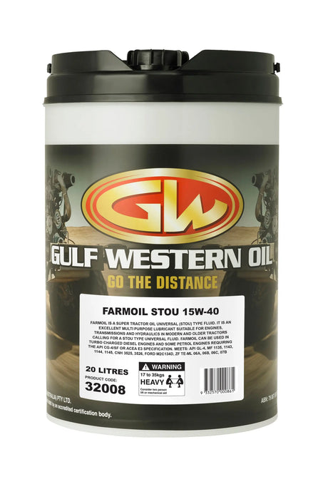 Gulf Western Farmoil Stou 15W-40 – 20L (32008)