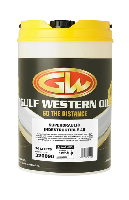 Gulf Western Superdraulic® Indestructible Range – ISO 46 & 68 – 20L (320090)