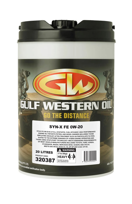 Gulf Western SYN-X FE 0W-20 – 205L (300387)