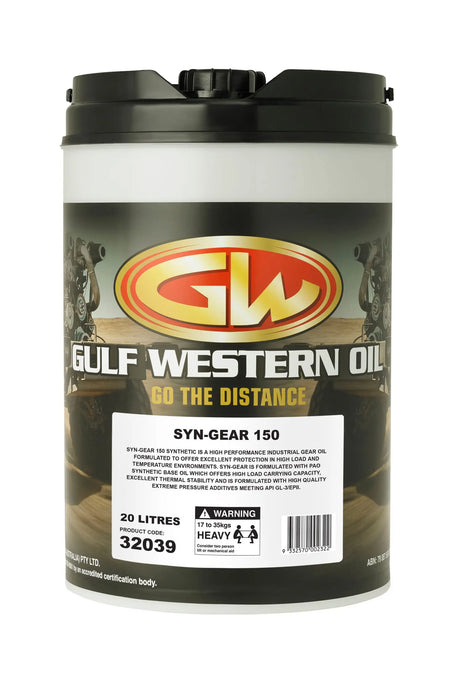 Gulf Western SYN-Gear Industrial Gear Oil – ISO 100, 150, 220, 320 & 460 – 205L (ISO220) (30089)