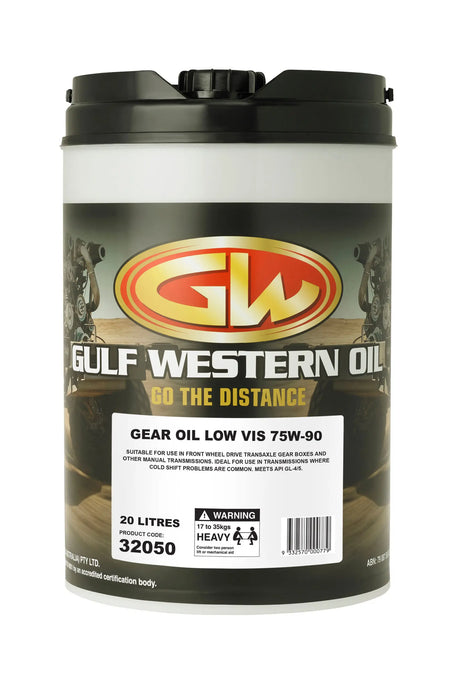 Gulf Western Gear Lube Low Vis 75W-90 GL-5 – 60L (36050)