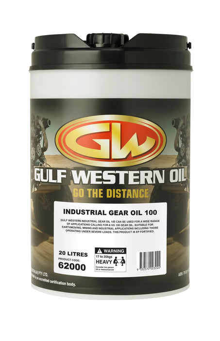 Gulf Western Industrial Gear Oil Range – ISO 100, 150, 220, 320, 460, 680 & 800 – 20L (32077)