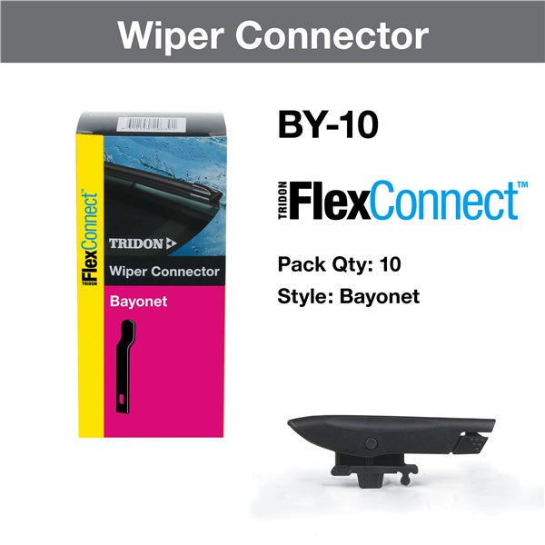 BY-10 - Wiper Connector Tridon Flexconnect™ Bayonet 10 Pack