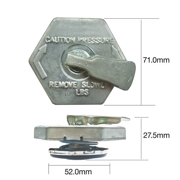 CP1070L - Radiator Cap - Safety Lever