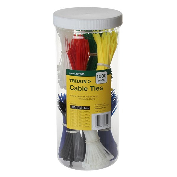 CTP03 - Cable Tie Assorted Pack - Assorted Colours