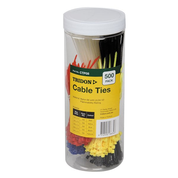 CTP08 - Cable Tie Assorted Pack - Assorted Colours