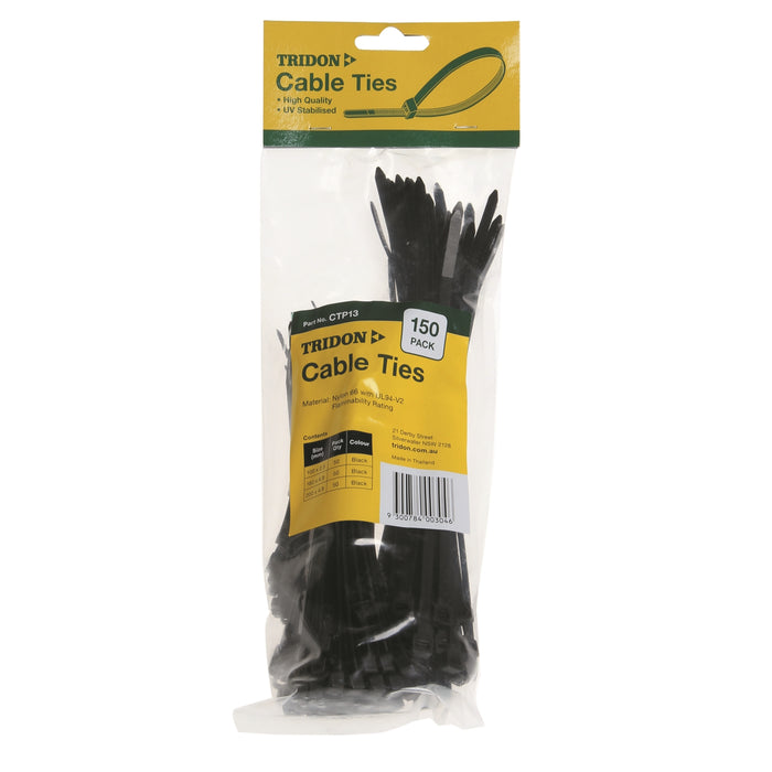 CTP13 - Cable Tie Combo Pack - Black