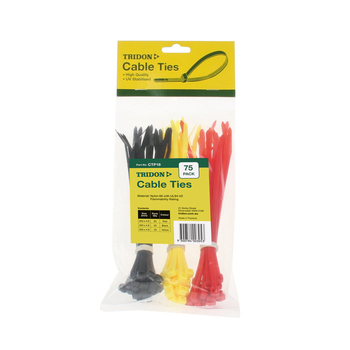 CTP18 - Cable Tie Combo Pack - Assorted Colours