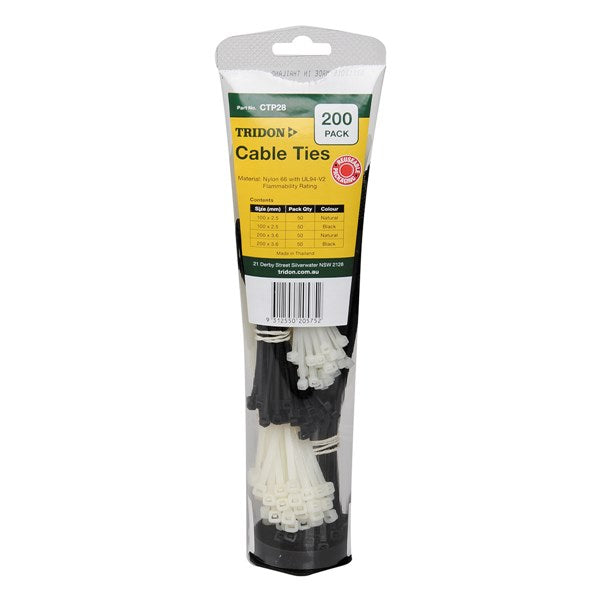CTP28 - Toothpaste Tube Cable Tie Combo Pack- Assorted Colours