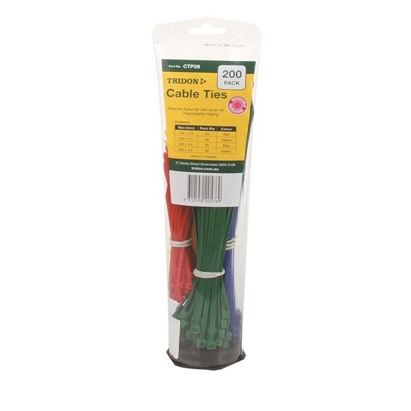 CTP29 - Toothpaste Tube Cable Tie Combo Pack- Assorted Colours