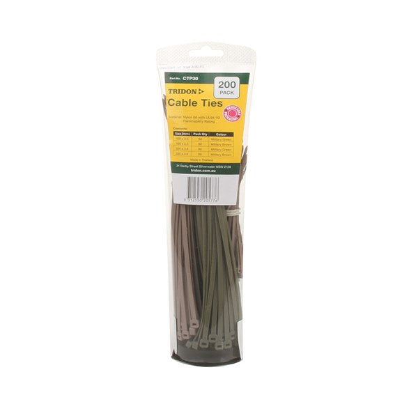 CTP30 - Toothpaste Tube Cable Tie Combo Pack- Assorted Colours