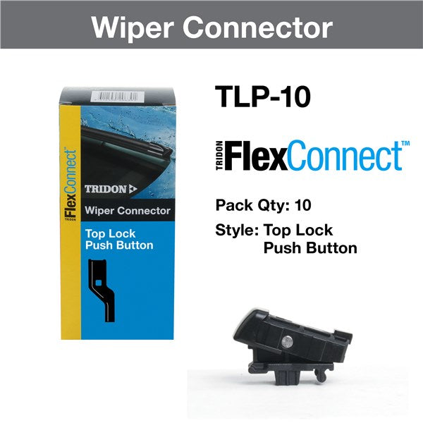TLP-10 - Wiper Connector Tridon Flexconnect™ Top Lock Push Button 10 Pack