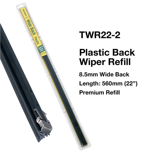 TWR22-2 - Wiper Refill Plastic - Wide Back Pair