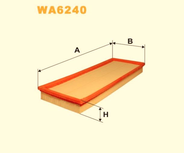 AIR FILTER FORD COUGAR/MONDEO A1325 (WA6240)