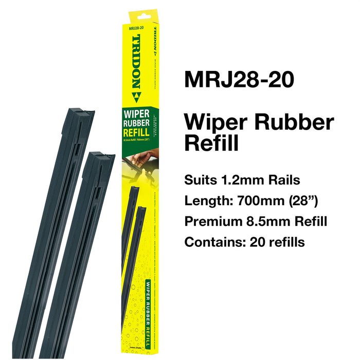 MRJ28-20 - Wiper Rubber Refill - Japanese Spoiler Blade 20 Pack