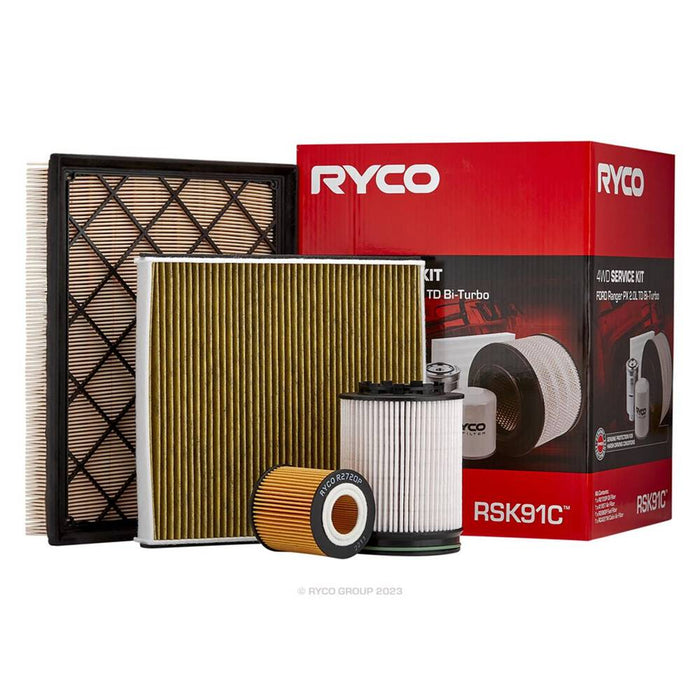Ryco Service Kit to suit Ford Ranger PX 2.0Ltr TD Bi-Turbo - RSK91C