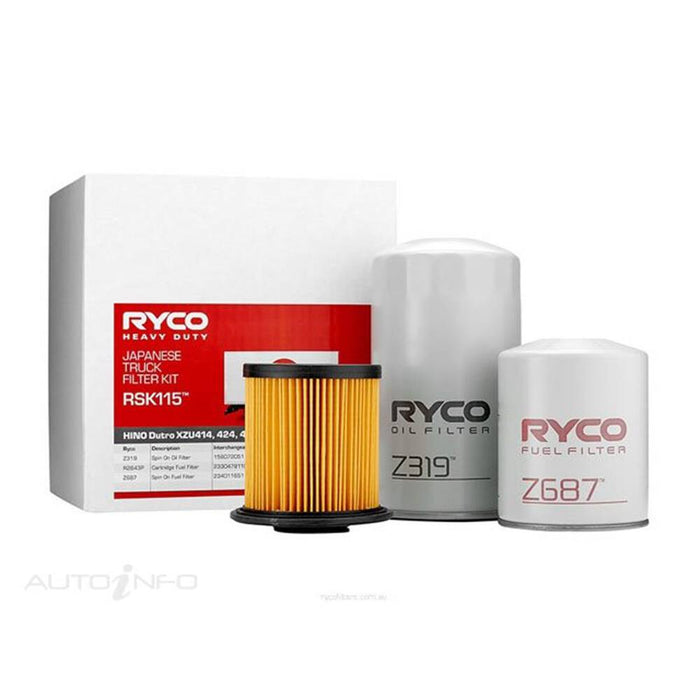 Ryco Service Kit to suit Hino Dutro XZU404/XZU414/XZU424/XZU434 - RSK115