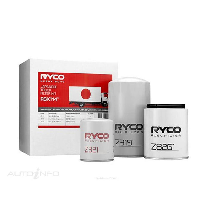 Ryco Service Kit to suit Hino Ranger/Ranger Pro FD/FG/FL/FM/FT/GD/GH/GT/FC4J - RSK114