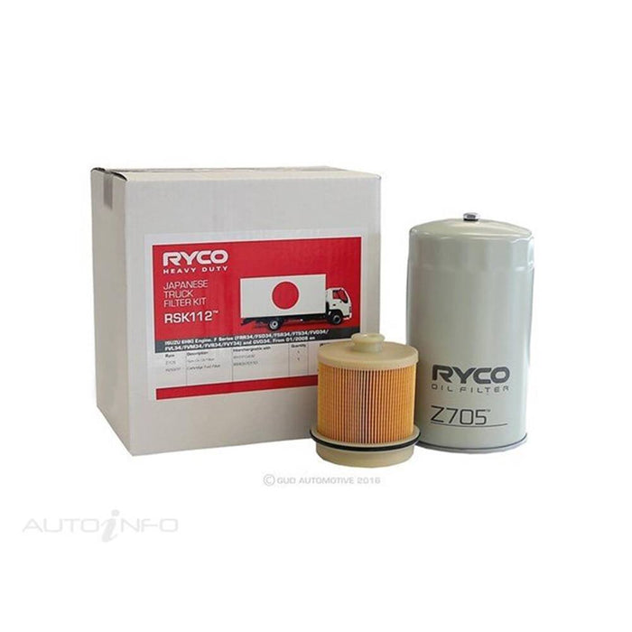 Ryco Service Kit to suit Isuzu FRR34/FSR34/FTS34/FVR34/FVZ34 - RSK112