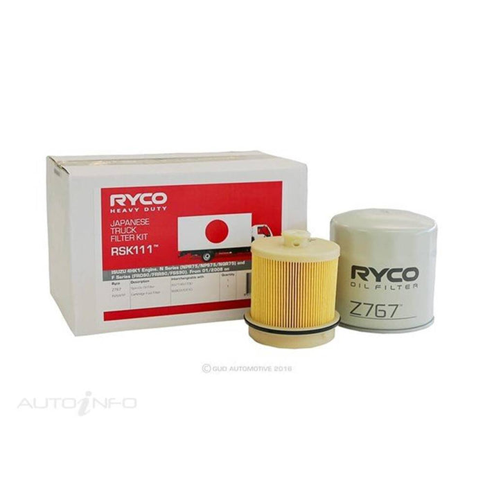 Ryco Service Kit to suit Isuzu FRR90/FSR90/NPR75/NPS75/NQR75 - RSK111