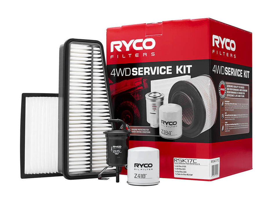 Ryco Service Kit to suit Toyota LandCruiser Prado GRJ120 - RSK17C