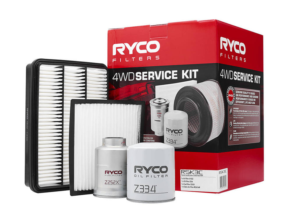 Ryco Service Kit to suit  Toyota Landcruiser Prado/KZJ120R - RSK3C