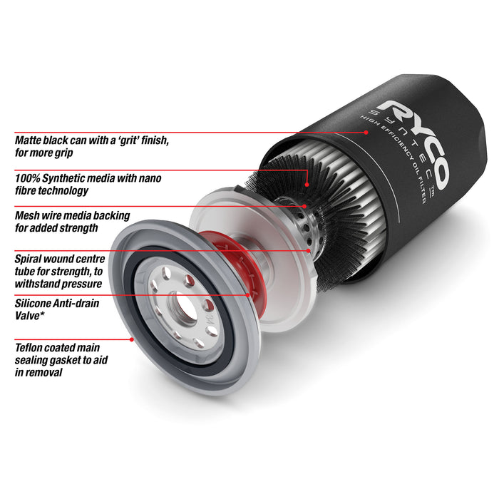Ryco SynTec Oil Filter - Z386ST (Interchangeable with Z386)