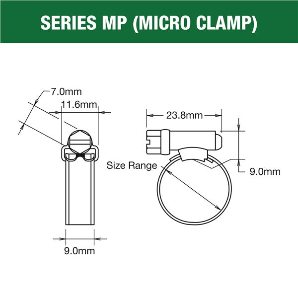 MP000C - Micro Clamp - Carded (Collar)