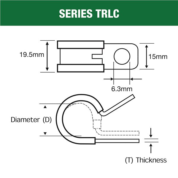 TRLCSS6P - Rubber Lined Clamp - Stainless Steel