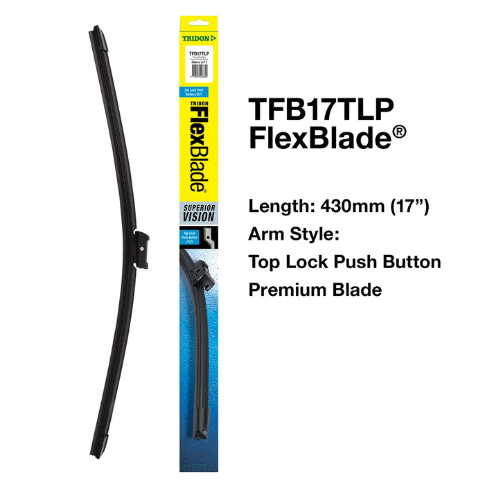 TFB17TLP - Wiper Tridon FlexBlade® - Top Lock Push Button