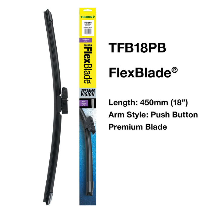 TFB18PB - Wiper Tridon FlexBlade® - Push Button