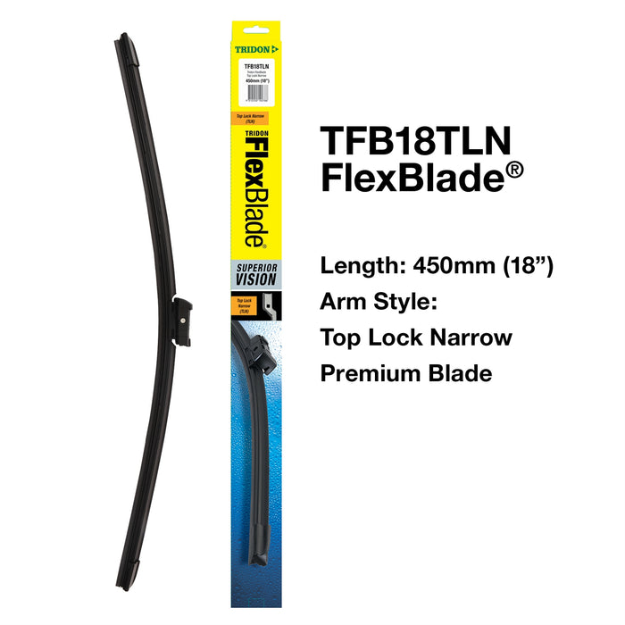 TFB18TLN - Wiper Tridon FlexBlade® - Top Lock Narrow