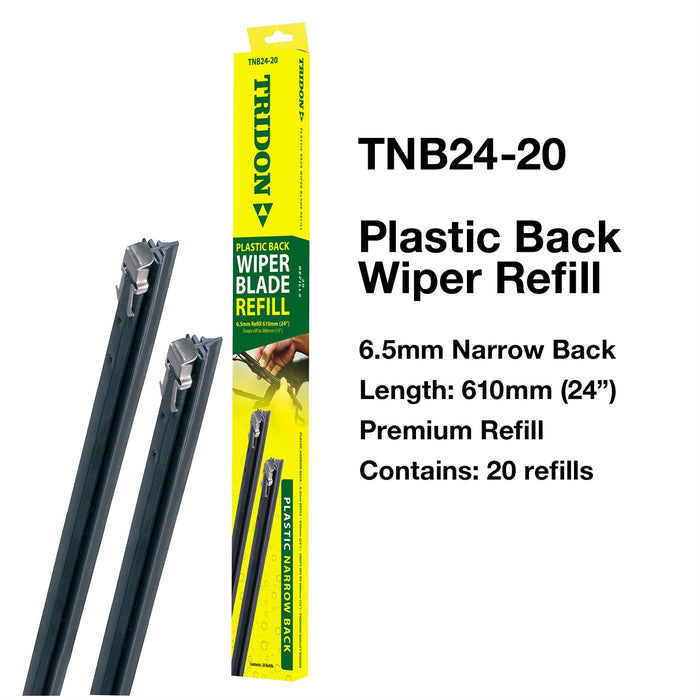 TNB24-20 - Wiper Refill Plastic - Narrow Back 20 Pack
